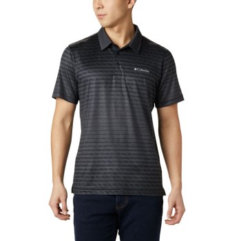 Columbia Tech Trail Print, Polo Negros Para Hombre | 678931-EPX